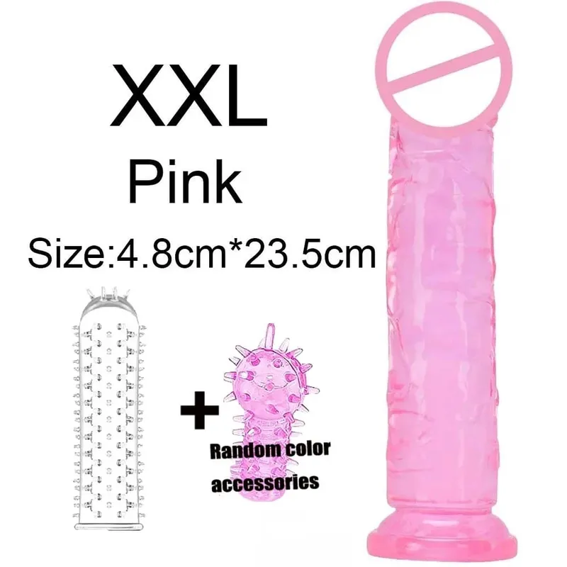 ราคาถูกสุดนุ่มสมจริงผู้หญิงเร้าอารมณ์ Anal Big Dildo ดูดถ้วย Jelly Dick เพศของเล่น Soft Clitori ช่องคลอด Masturbators อวัยวะเพศชาย