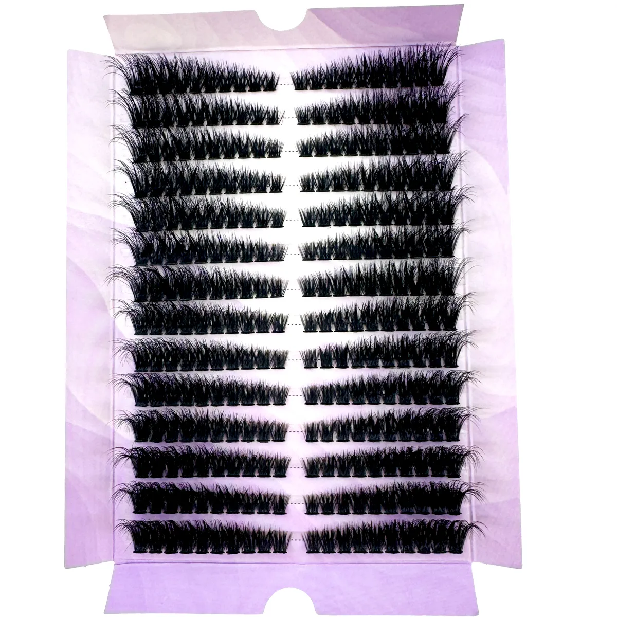 14Rows Fluffy Lash Clusters Thick Volume Eyelash Clusters Extensions Left/Right Individual Lashes Cat Eye Lash Extension