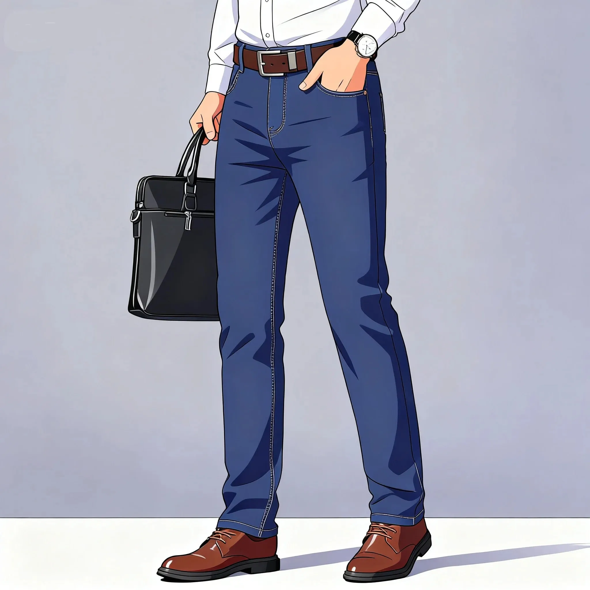 2024 sommer Dünne männer Elastische Baumwolle Jeans Mode Grau Komfortable Business Gerade Casual Hosen Hohe Qualität Marke Hosen — image 2