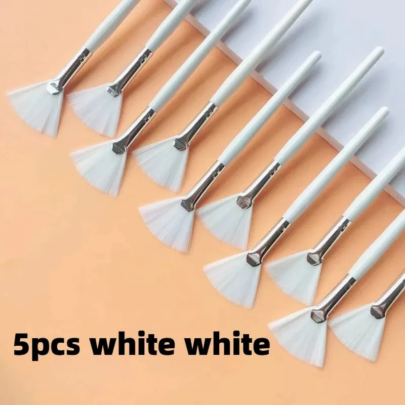 5/10pcs Fan Shape Foundation Makeup Brushes Multifunctional Facial Mask Brush Essential Oil Women Beauty Makeup Tools Brush