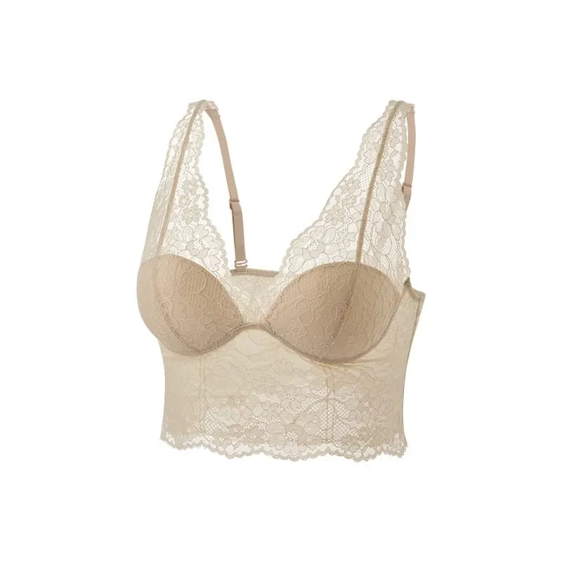 Birdtree Silk Lining Women's Elegant Bra Brief Set Soft Wireless Lace Breathable Bralette 2026 Summer New Underwear A65325JF