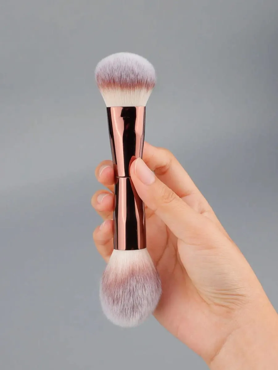 1/2 Face Makeup Brush Set Dual-Ended Makeup Brushes For Foundation Contour Powder Blush Highlighter And Concealer