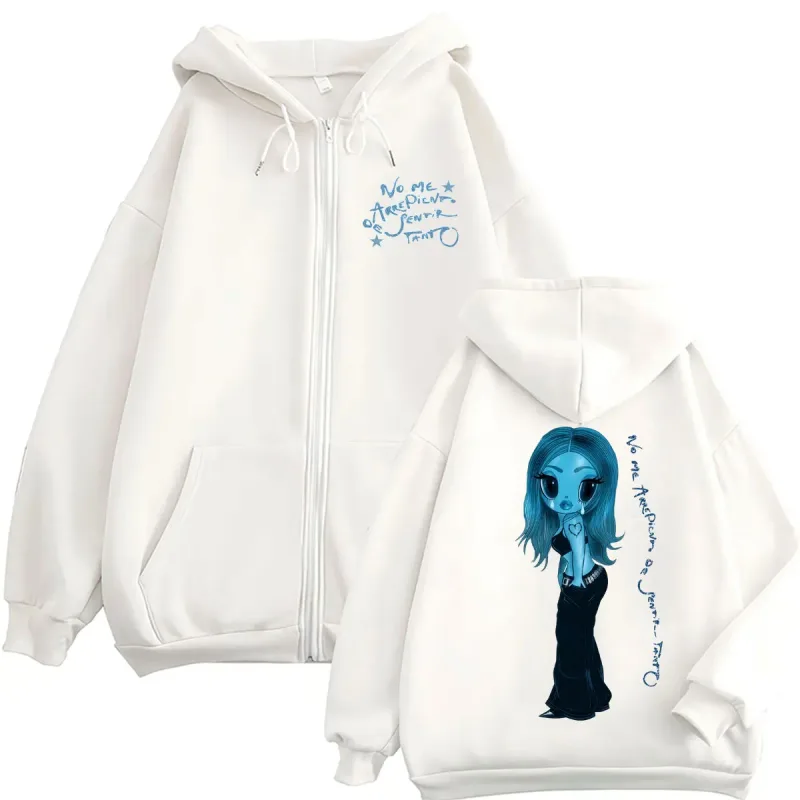 Karol G No Me Arrepiento De Sentir Tanto New Album Zipper Hoodies Music Fans Cardigan Sweatshirts Men Women Fleece Loose Coats