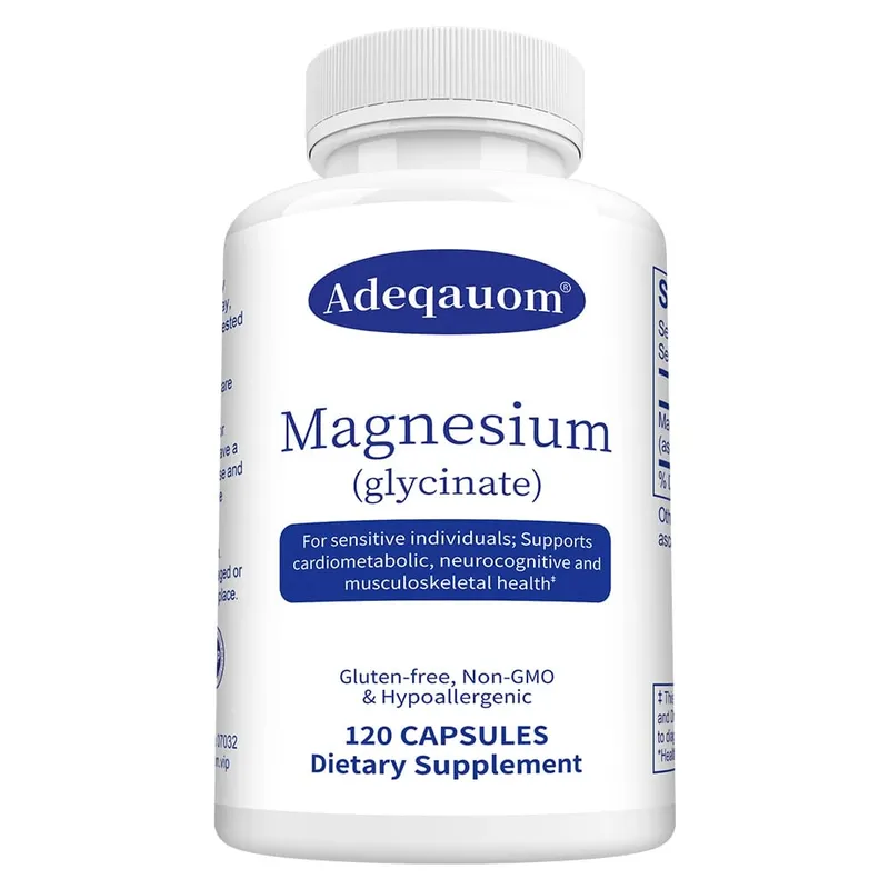 High Absorption Magnesium Glycinate Capsules – Dietary Supplement for Calm Support & Sleep for Adults