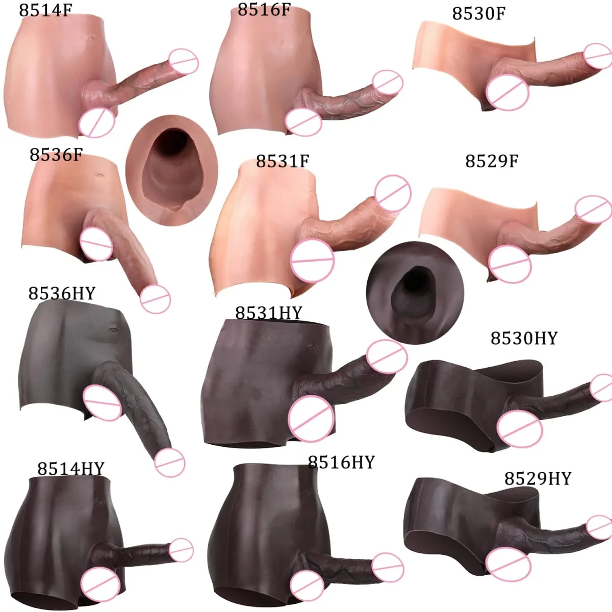 Large Hollow Dildo Premium Silicone Pants Wearable Hyper Realistic Insertable Penis Cover Adult Intimate Wearable Toys