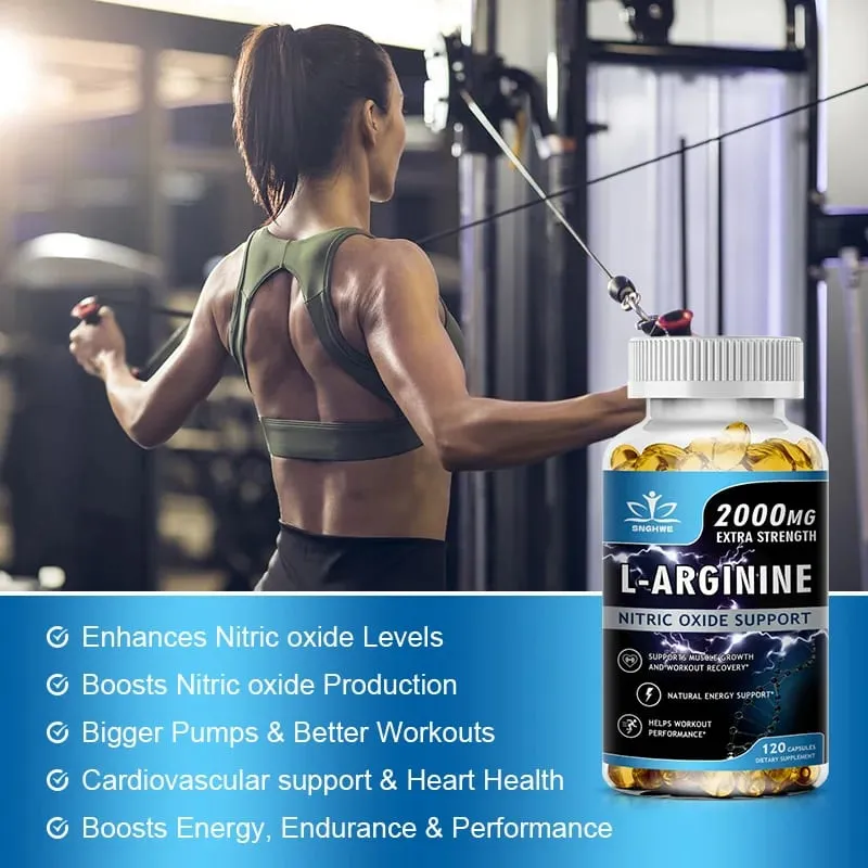 Super Arginine - 2000 Mg Pre-Exercise Supplement - Promotes Muscle Growth And Strengthens Muscle Energy And Endurance — image 6