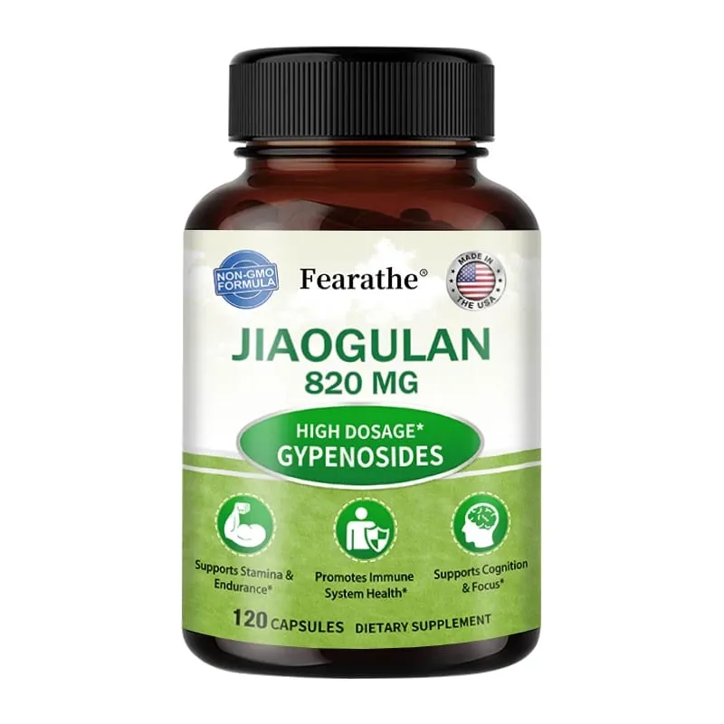 Jiaogulan Extract Supplement High Concentration Relieves Stress Regulates Metabolism Non-GMO Gluten-free 120 Capsules