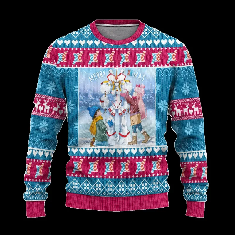Anime One Piece Luffy Christmas Ugly Sweater 3D Sweatshirt Tops Autumn Winter Cosplay Santa Claus Pullover Sweaters Gift — image 12