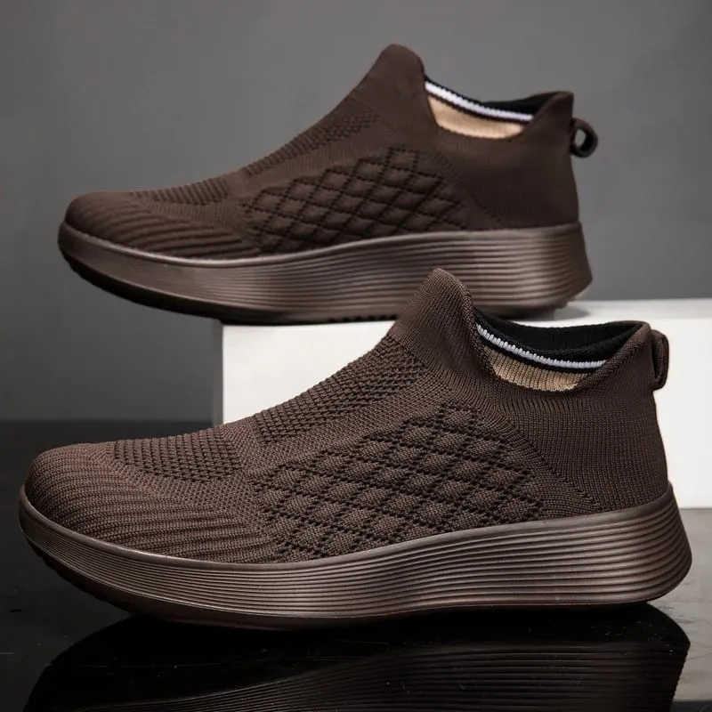 Men Running Walking Sock Shoes Fashion Casual Sneakers Breathable Thick Sole Sport shoes Lightweight Men Sneakers Casual Shoes — image 8