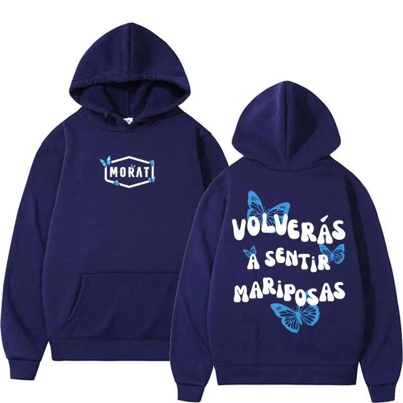 Band Morat Volveras A Sentir Mariposas Merch Hoodies Men's Women Fashion Hip Hop Rock Sweatshirts Fleece Casual Oversized Hoodie — image 4