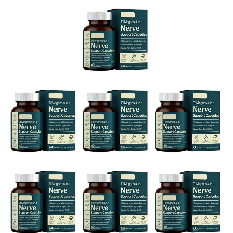 Magnesium Citrate Glycinate Malate Capsules with Turmeric Extract Supports Nerve Health Muscle Relaxation Sleep Wellness 60 Ct