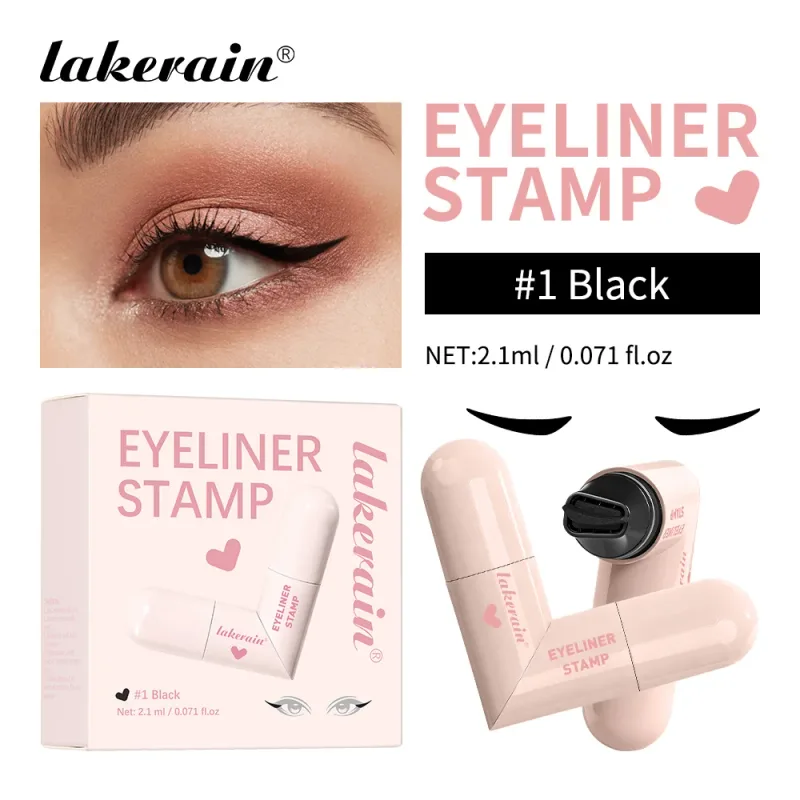 Eyeliner Lakerain Stamp Heart Pattern Precyzyjna kredka Długotrwały kolor Przenośna kredka do oczu Niezbędna dla początkujących w makijażu — image 8