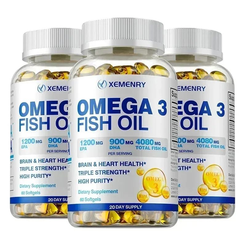 Omega-3 Fish Oil - Enhance Memory Concentration and Cognition Promote Brain and Eye Health Enhance Immune Function