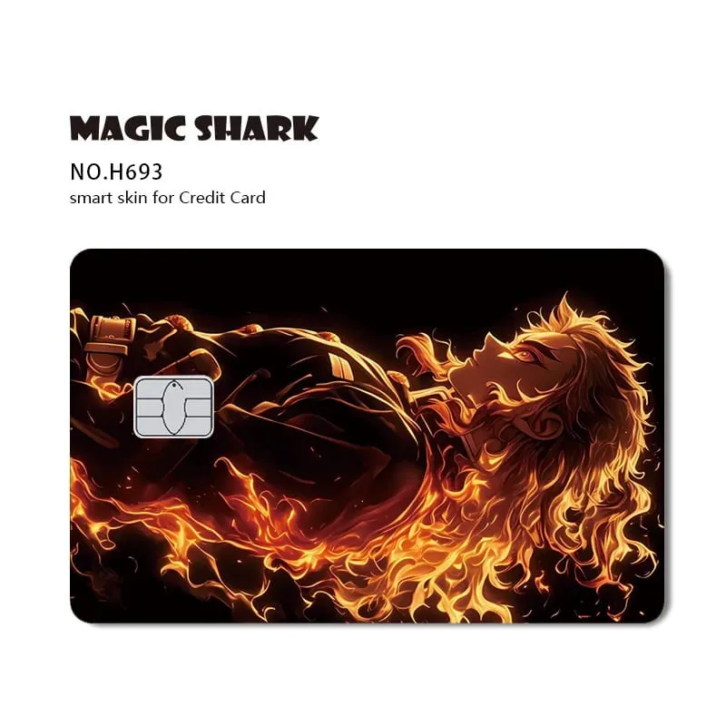 Magic Shark 2026 New Hot Demon Slayers Anime Shinny Holographic Laser Skin Cover Sticker Film for Debit Credit Bank Card