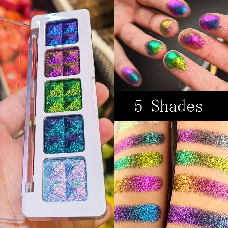 Eyeshadow Palette Chameleon Glitter Metallic Shimmer Glitter Eye Shadow Gradient Colors Fine Flash Eye Makeup