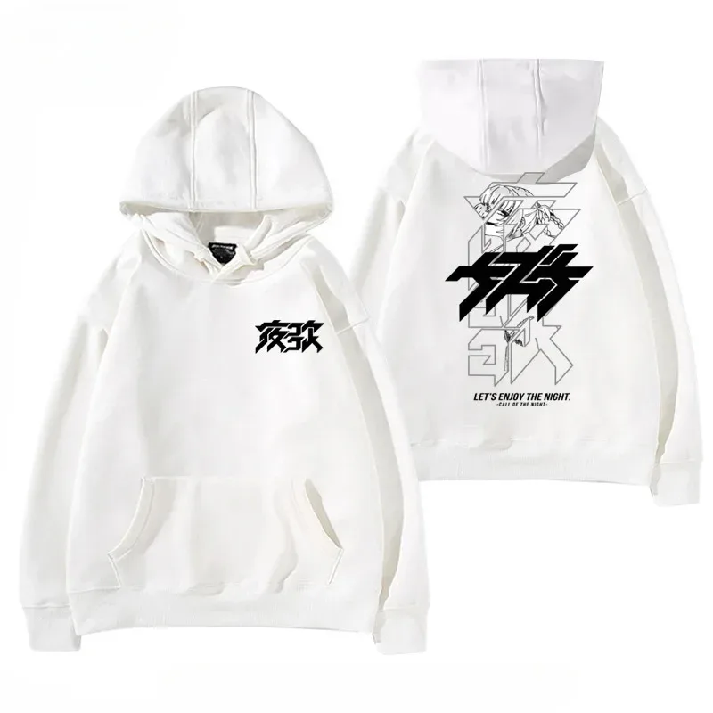 Y2K Anime CALL OF THE NIGHT Nazuna Nanakusa Nakakatawang Hoodie Hip Hop Graphic Sweatshirts Poleron Hombre Streetwear Harajuku Tracksui