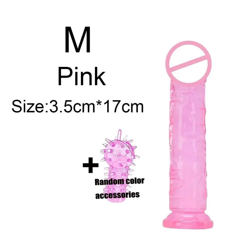 ราคาถูกสุดนุ่มสมจริงผู้หญิงเร้าอารมณ์ Anal Big Dildo ดูดถ้วย Jelly Dick เพศของเล่น Soft Clitori ช่องคลอด Masturbators อวัยวะเพศชาย