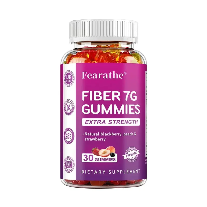Prebiotic Fiber Gummies for Adults - 7G Fiber Extra Strength - Zero Sugar Added - Digestive Health & Regularity Support
