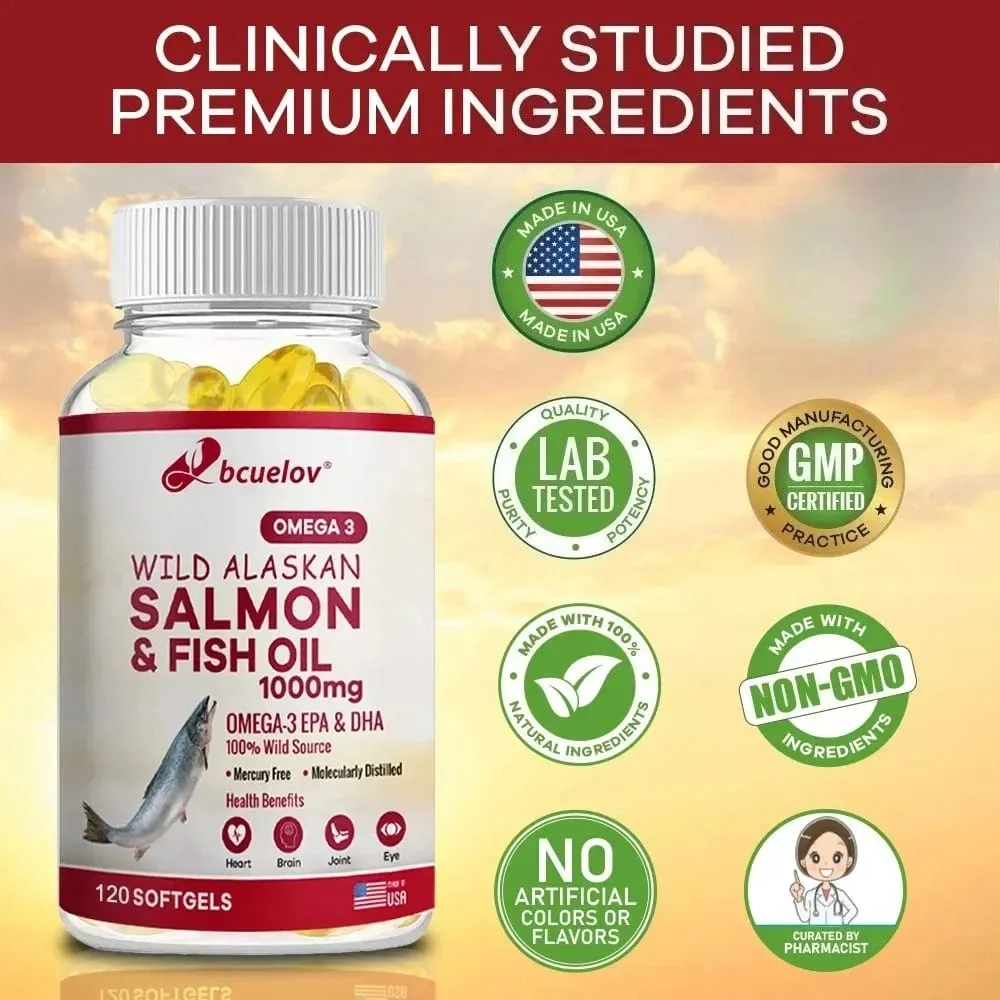 Super Omega-3 EPA/DHA Fish Oil Capsules - Heart Brain & Joint Health Support - Gluten Free Non-GMO — image 6