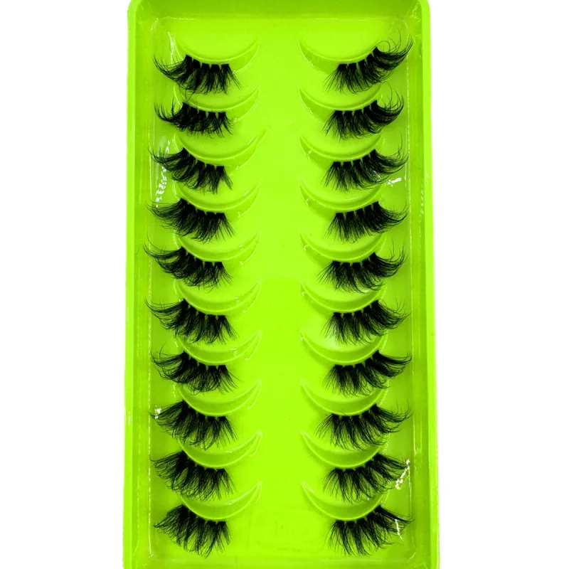 Black Eyelashes 10 Half Lashes Soft Natural Cat Eye Lashes Makeup Tool Extension Fluffy Faux Cils back-to-school season