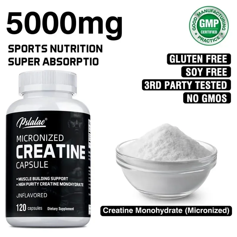 Creatine Monohydrate - 5,000 มก. ต่อหนึ่งหน่วยบริโภค Creatine ก่อนออกกำลังกายเพื่อช่วยสร้างกล้ามเนื้อเพิ่มพลังงานและประสิทธิภาพอาหารเสริม