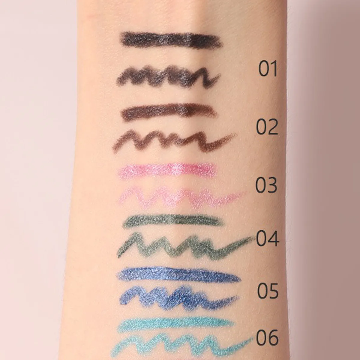 Waterproof Pearlescent Blue Green Eyeliner Pencil Long-Lasting Metallic Glitter Eye Liner Gel High Pigmented Punk Eye Makeup
