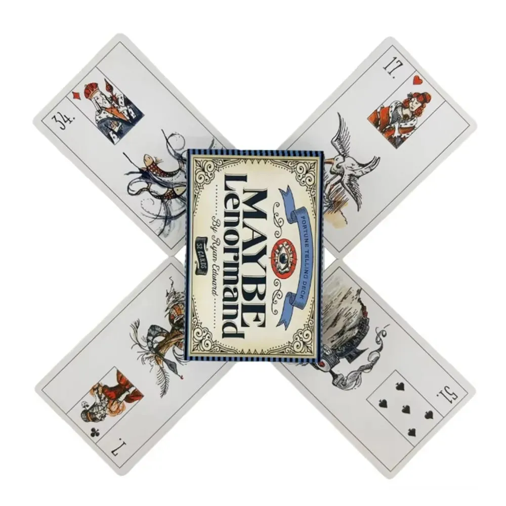 Vielleicht Lenormand Oracle-Kartendeck für Familienfeiern. Hochwertige Wahrsagerei-Tarot-Deckkarten