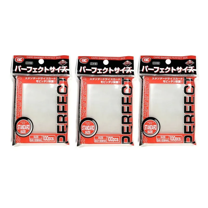 64x89mm 100PCS Transparent KMC Card Sleeves Trading Card Sleeve Barrier Board Game Cards Outer Protector for MTG/YGO