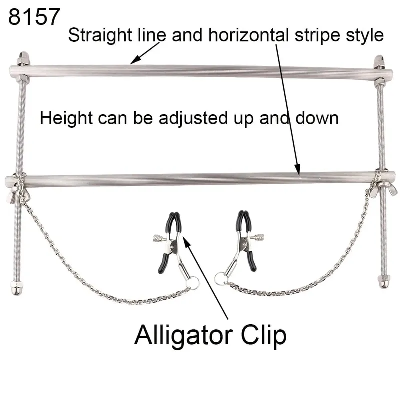 Stainless Steel Breast Bondage Chest Clamp Nipples Massager Strapon Metal Bra Nipple Teating BDSM Sex Toys For Women Men