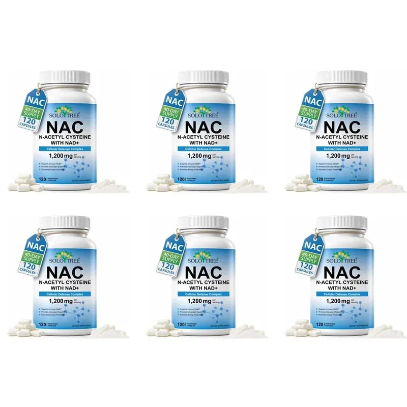 NAC 1150mg NAD+ 50mg Capsules Cellular Defense Complex for Antioxidant Support Immune Health & Energy Production Non‑GMO 120 Ct