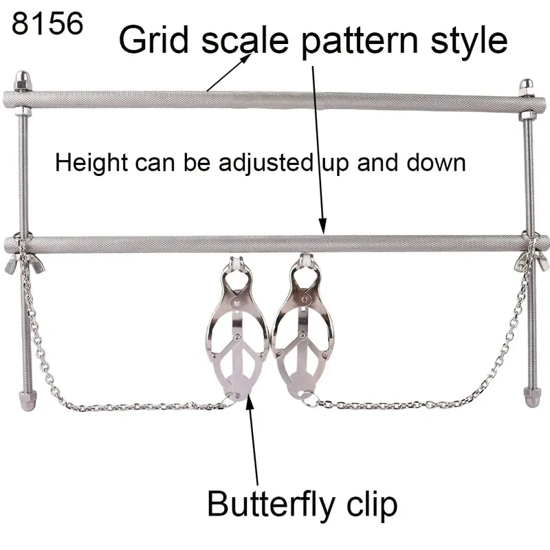Stainless Steel Breast Bondage Chest Clamp Nipples Massager Strapon Metal Bra Nipple Teating BDSM Sex Toys For Women Men