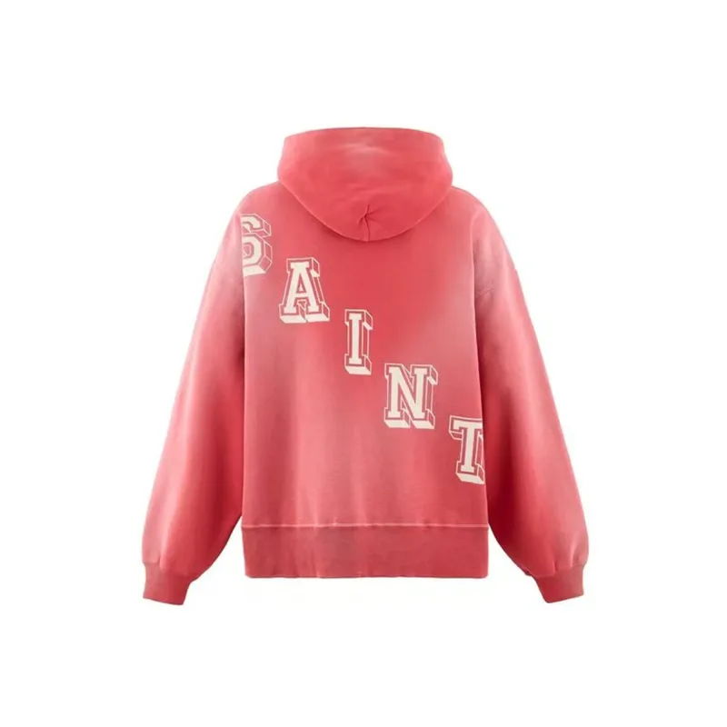 26SS SAINT OF MICHAEL Mxxxxxx BABY MICHAEL HOODIE Printed Distressed Long Sleeve Hooded Sweatshirt Cotton Hoodies For Men