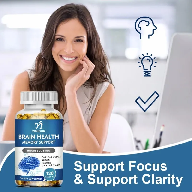 Pure Brain Health Supplement with Phosphatidylserine for Concentration Memory Clarity & Focus Boosts Learning & Sharp Mind
