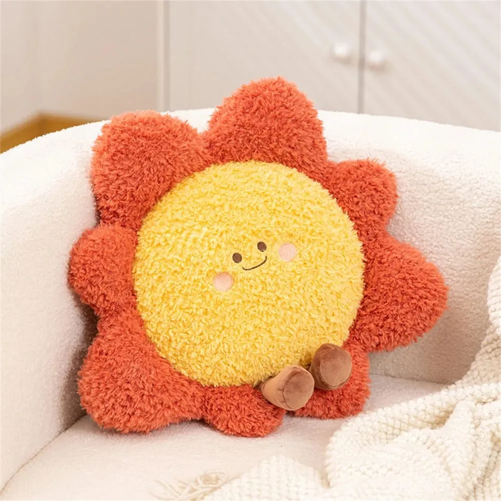 Almohada de cielo estrellado suave, almohada de felpa con forma de estrella, luna y arcoíris, almohada creativa de nube y sol, cojín para dormir, decoración del hogar — image 5