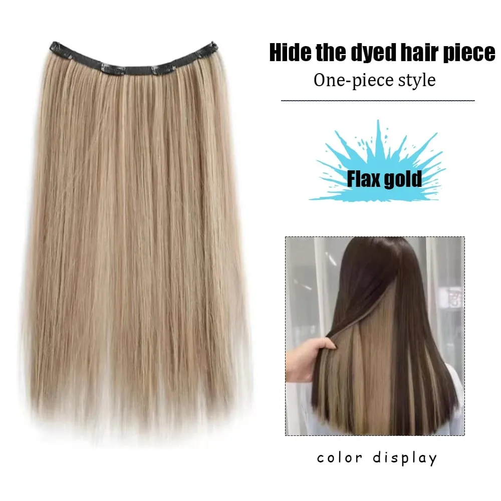 22‘’ Invisible 4Clip Long Straight Colored Synthetic Hair Extension Easy to Wear Suitable for Women's Daily or Holiday Wear. — image 13