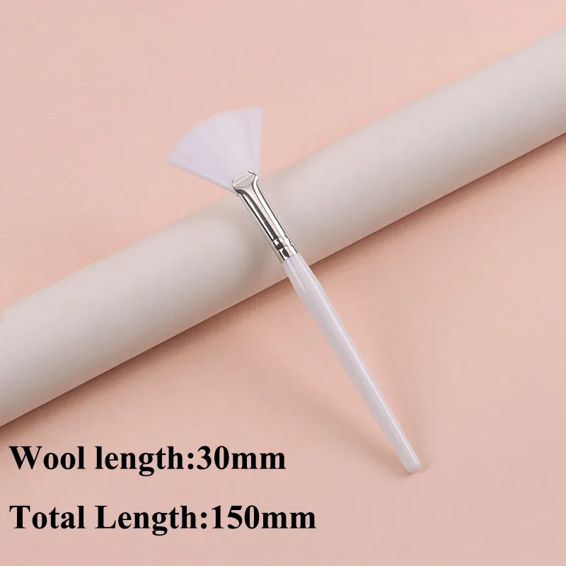 Praktikal na Facial Brushes Fan Makeup Brushes Portable Mask Brush Mga Cosmetic Tool para sa Babae Flexible Facial Soft Mask Applicator — image 15
