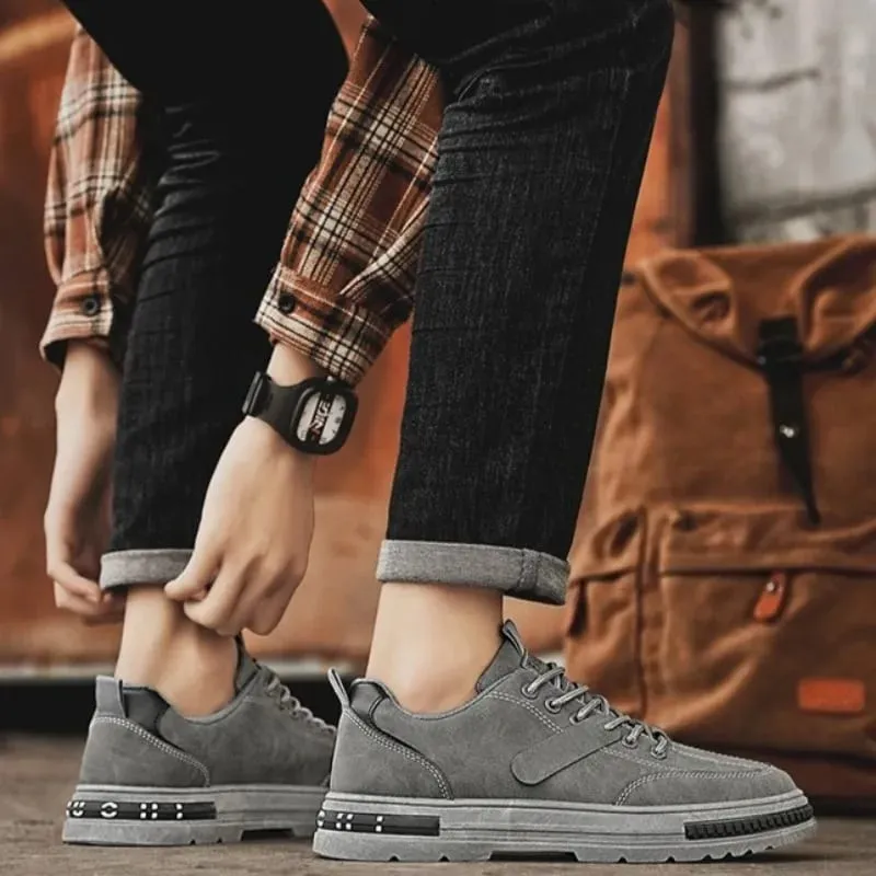Men's Vulcanized Shoes Winter Casual Sneakers Comfortable Work Shoes for Men Breathable Soft Sole Safety Shoes Men Work Footwear