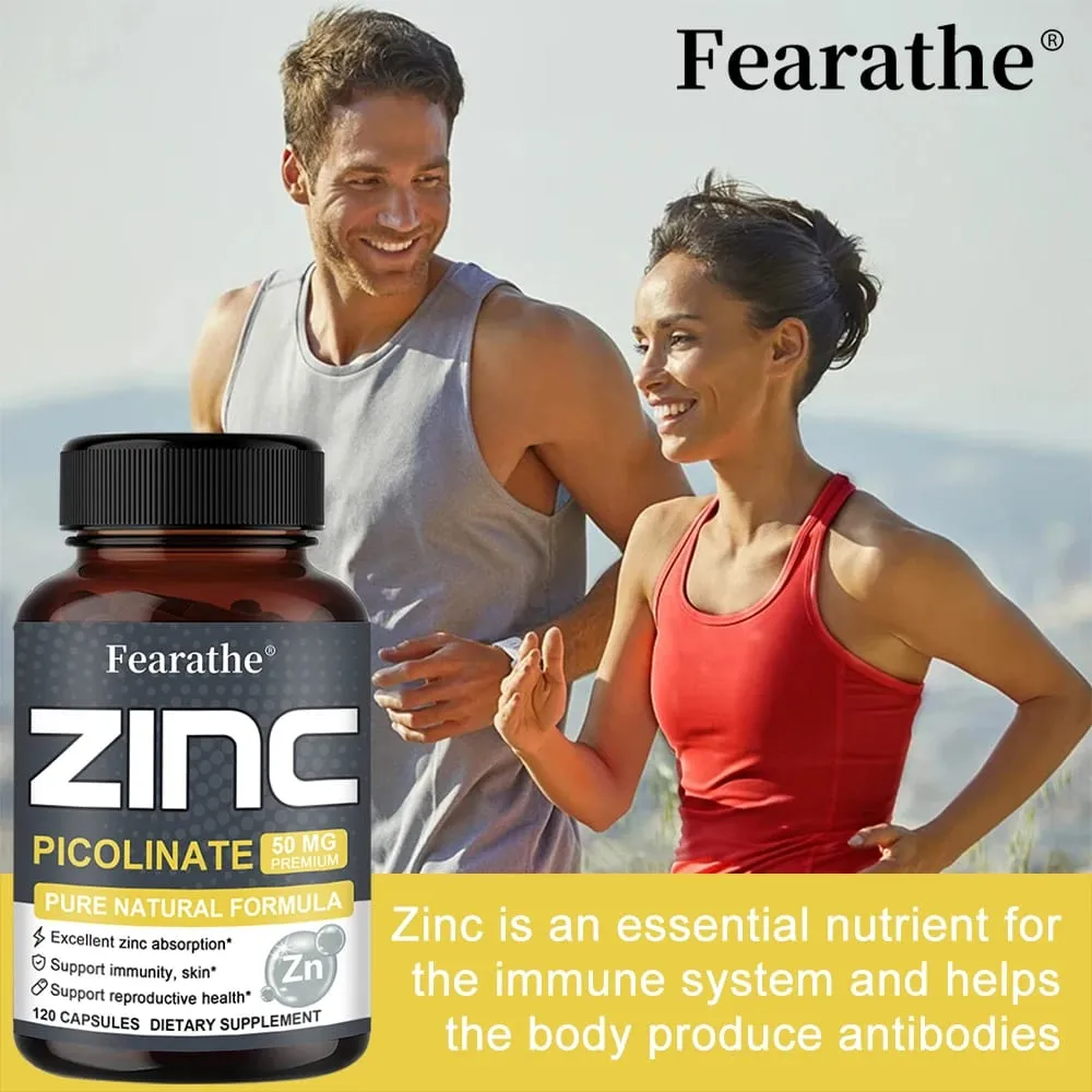 Zinc 50 Mg - High Potency Pure Zinc Supplement Boosts Immune Function Promotes Healthy Skin and Promotes Bone Marrow Health