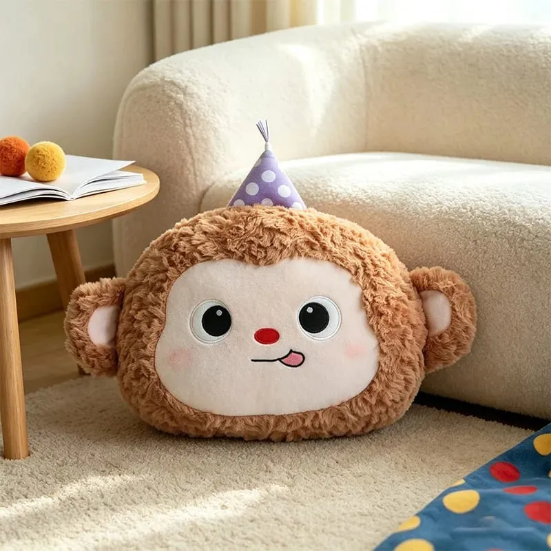 40CM Kawaii Cartoon Animal Plush Pillow Soft Stuffed Soft Fox Sheep Frog Cat Seal Dog Pig Cushion Funny Home Decoration Gifts
