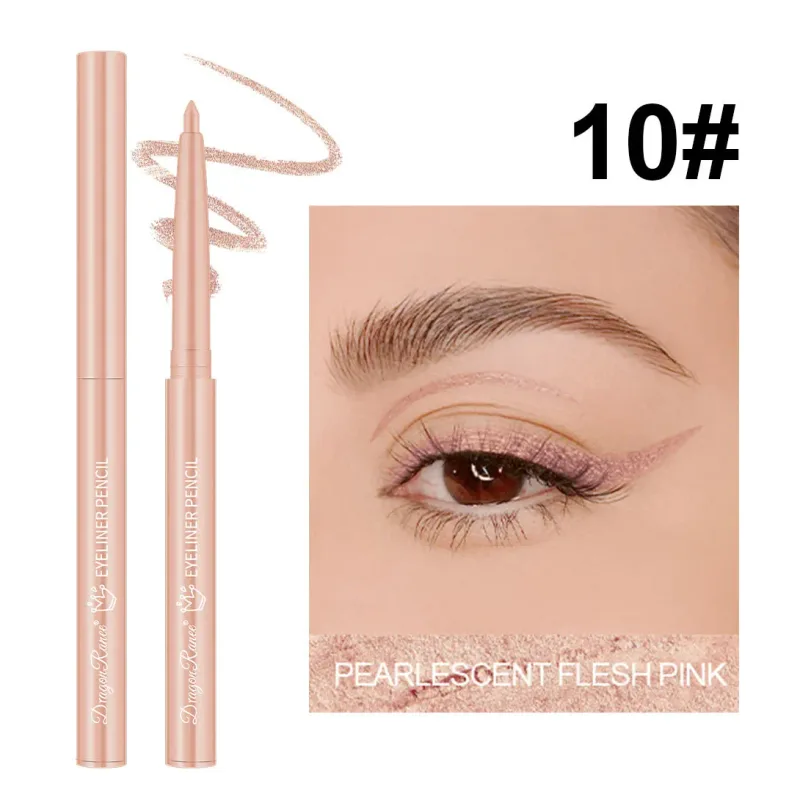 Waterproof Black Brown Eyeliner Gel Pencil Matte Smooth Quick Dry Easy Wear Pearlescent Eyeshadow Eye Liner Pen Makeup for Eyes