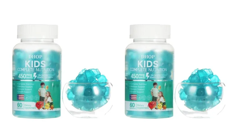 Kids Multivitamin Gummies Vitamin D3 C Zinc B Vitamins Immune Support Daily Wellness Nutrition Fruit Flavor 60 Gummies