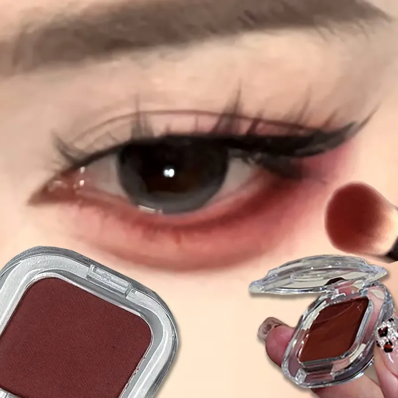 Red Brown Monochrome Eyeshadow Eyeliner Powder Palette Silky Matte Coral Red Lying Silkworm Eyeliner Waterproof Aegyo-sal Makeup