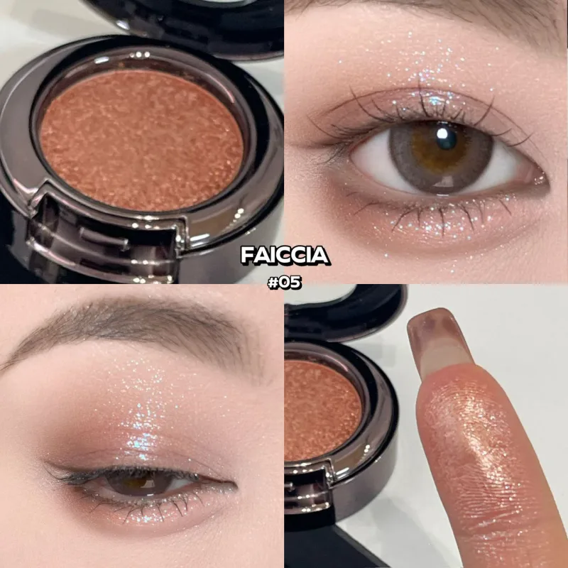 Chameleon Smoky Green Eyeshadow Palette High Gloss Easy-To-Apply Sparkling Purple Pearlescent Eye Shadow Brightening Makeup