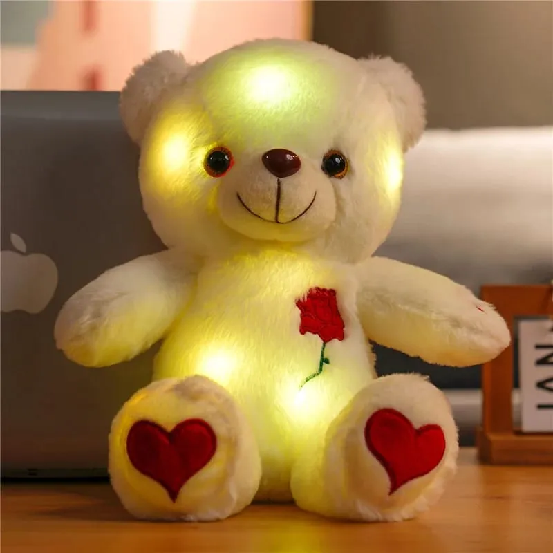 Cute Plush Light Bear Toy Tool Soft Present Birthday Gift Light LED Stuffed Animals Plush Toy Colorful Glowing Festival Gift