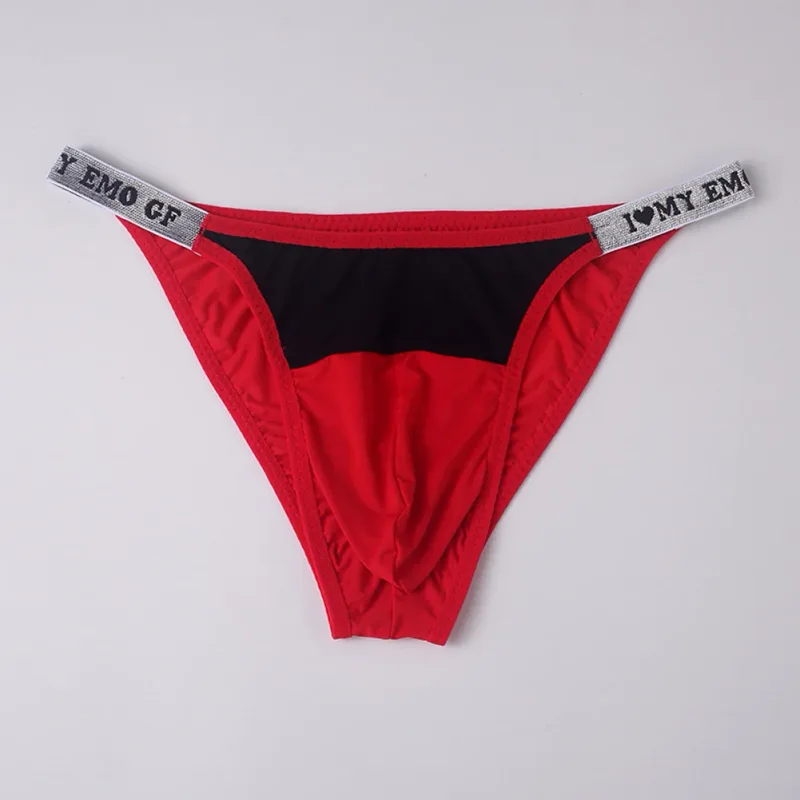 1PC Men Sexy Underwear Briefs Minimalist Sexy T-shaped Pants Low Waist Pouch Panties Breathable Thin Underpants