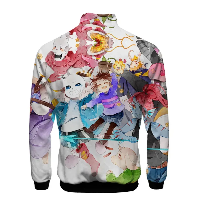 Luxury Popular Sans Undertale 3D Print Zipper Raglan Jacket Windbreaker Boys/Girls Comfortable Stand Collar Jackets Coats