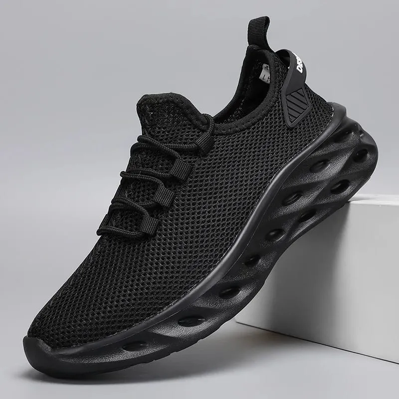 Four Seasons Men's Outdoor Sports Running Mesh Shoes Thick Sole Breathable Casual Walking Lightweight Sneakers Size 37-47