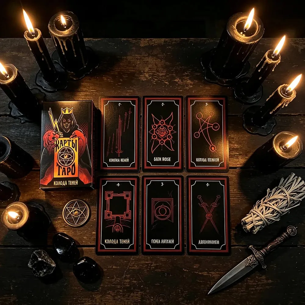 Russian Version Tarot Cards A 78 Deck Fate Divination Cards Game Board Playing Game With Guidebook for Beginners Halloween Gifts — image 3