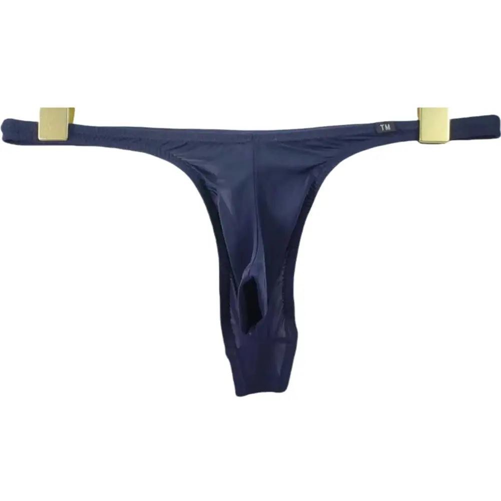 Men Sexy Front Open Pouch Thong G-string T-back Elephant Nose Briefs Underwear
