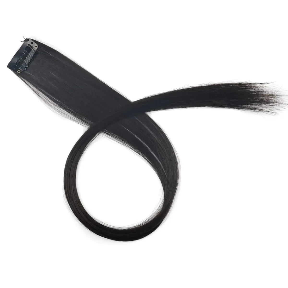45cm Straight Clip‑on Synthetic Hair Pieces One‑Piece Bright Color Hair Extension Clips DIY Cosplay Hair Accessories